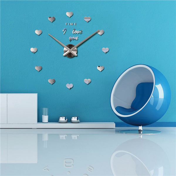 DIY Romantic Wall Clock Sticker