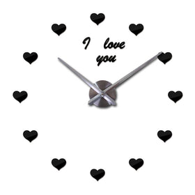 DIY Romantic Wall Clock Sticker