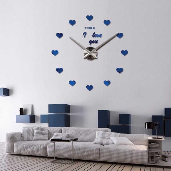 DIY Romantic Wall Clock Sticker