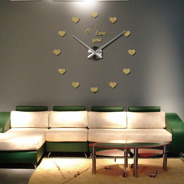 DIY Romantic Wall Clock Sticker
