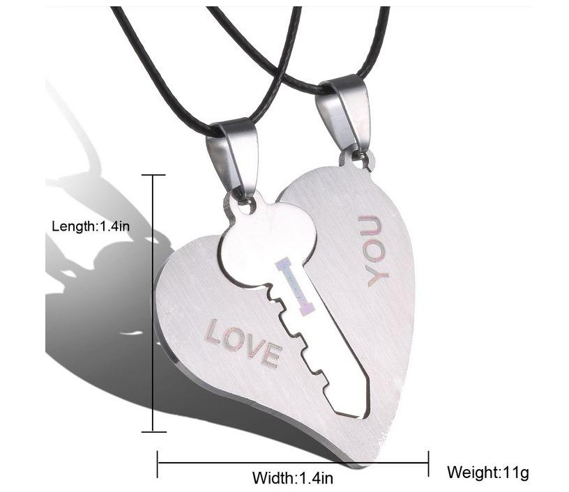 Broken Heart Pendant Necklaces Set