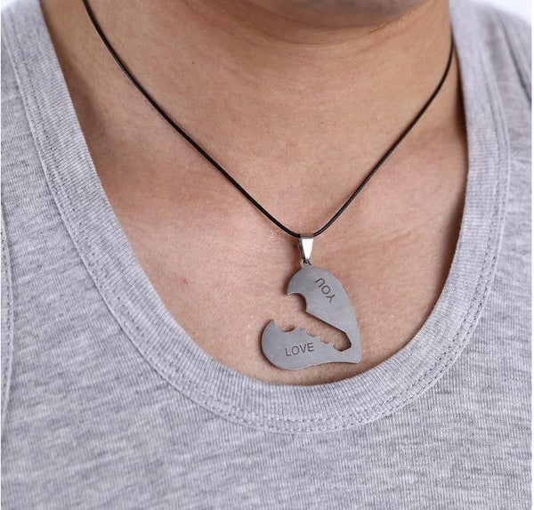 Broken Heart Pendant Necklaces Set