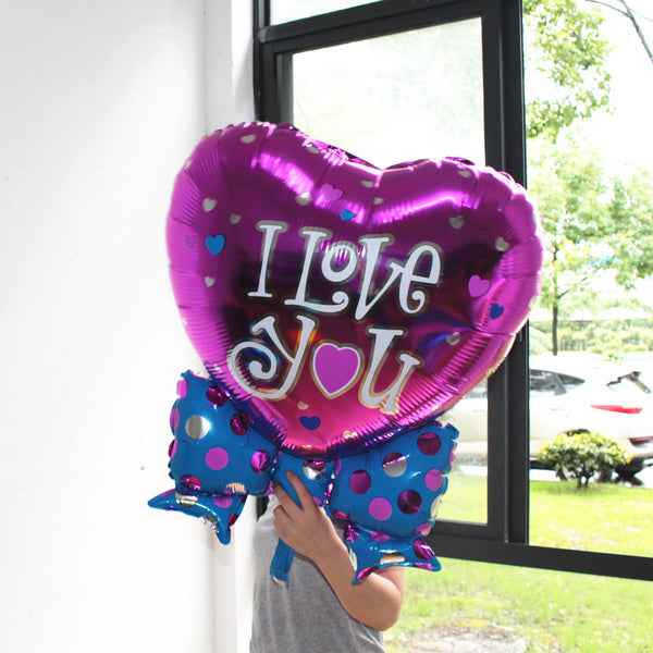 Big Bow Heart I Love You Balloon