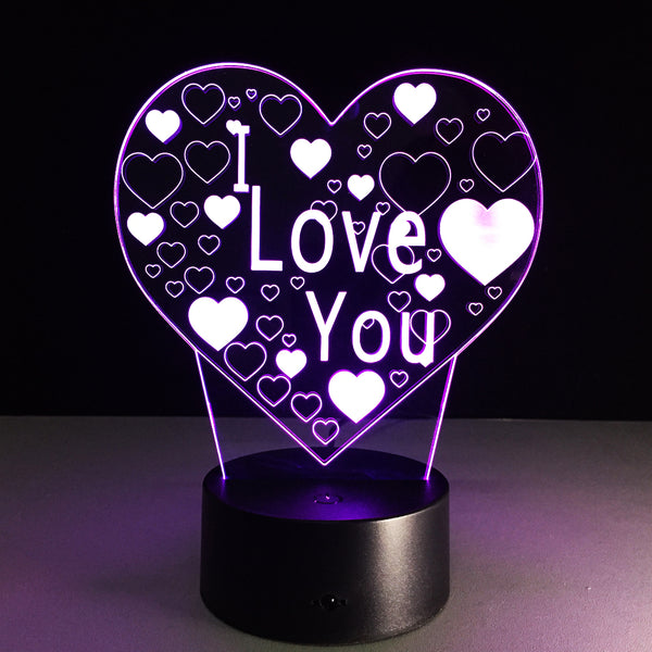 3D Romantic LED Table Lamp