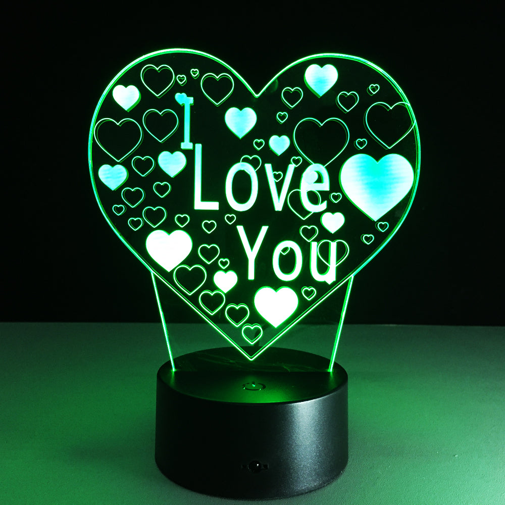 3D Romantic LED Table Lamp
