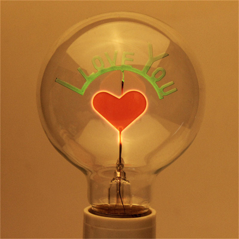 Incandescent "I Love You" Filament Bulb