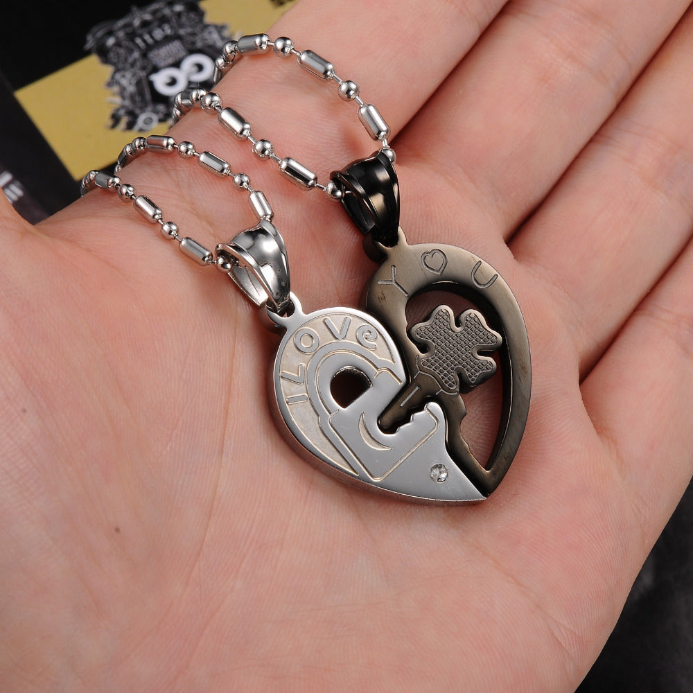 Split Joint Heart Pendant Couple Necklaces
