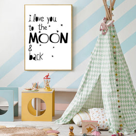 I Love You Nordic Decoration Posters