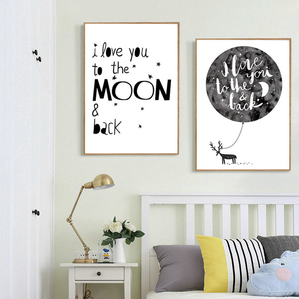 I Love You Nordic Decoration Posters