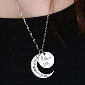 Silver Lovers Double Pendant Necklace