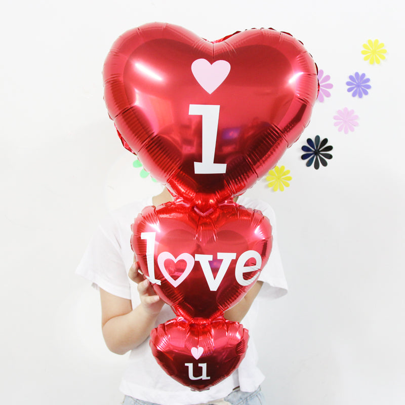 Big Romantic 3 Layer Heart I Love You Balloon