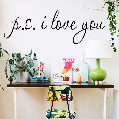 P.S I Love You Vinyl Wall Decal