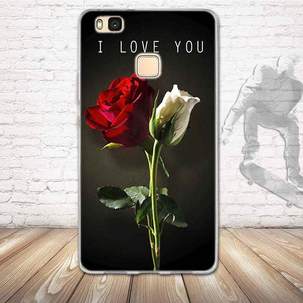 I Love You Rose Print Phone Case